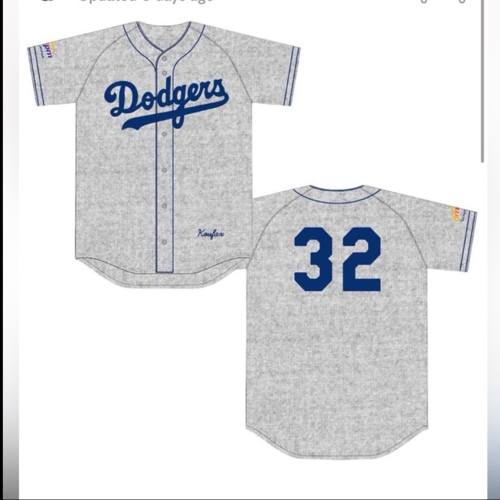 NWT 2025 Dodgers Sandy Koufax Brooklyn Dodgers Tribute Jersey Men’s Medium NIP - Picture 5 of 6